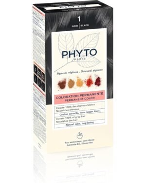 Color: Permanent Hair Dye by PHYTO Shade: 1 Black