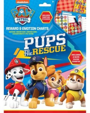 Paw Patrol Reward & Emotion Charts Wipe-Clean with Pen & Stickers Kids Childrens Age 3+